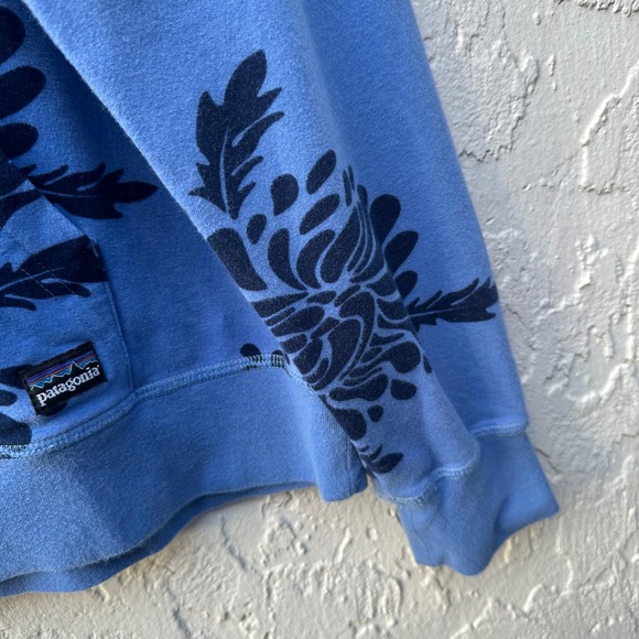 Patagonia Valley Sweatshirt Hoodie Organic Cotton Floral Pullover Women Medium - Picture 4 of 6